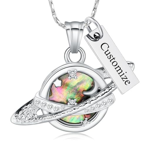 Imrsanl Saturn Urn Necklace Cremation Jewelry for Women Men - color: Customize