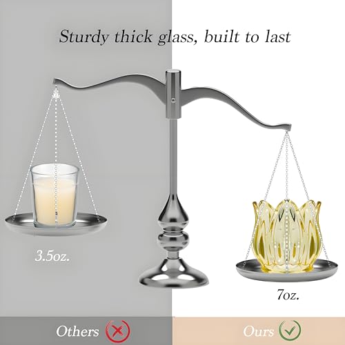 Tulip Votive Candle Holders Set of 12, Tea Light Candle Holder Glass for Table Centerpiece, Tealight Candle Holders for Wedding Déco, Birthday, Anniversary, Parties, and Holiday (Glod) - color: Glod - Set of 12