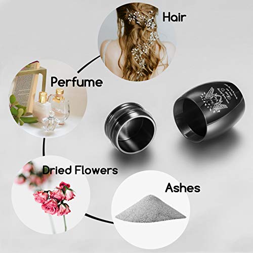 Personalized Custom Engraving Text Small 1.6" High Cremation Urns, Handcrafted Beautiful Keepsake Urn for Funeral, Peaceful Decorative Urns for Human Ashes, Wings Urn to Sharing Memorial Dad - style: Dad keepsake-Engraving