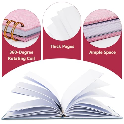 Vienrose Scrapbook Album,40 Pages,10x10 Inch,Pink | Linen Arch Window,Personalized DIY Photo Album – Wedding,Baby Shower,Anniversary,Travel,Keepsake Gift - color: Pink, size: 10 INCH 40 Pages