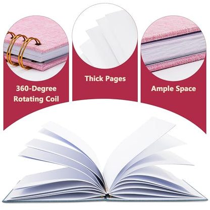 Vienrose Scrapbook Album,40 Pages,10x10 Inch,Pink | Linen Arch Window,Personalized DIY Photo Album – Wedding,Baby Shower,Anniversary,Travel,Keepsake Gift - color: Pink, size: 10 INCH 40 Pages