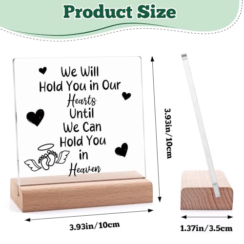 Sympathy Plaques Gifts Memorial Gifts for Loss of Mother Father Husband Wife Clear Desk Decorative Sign Grief Bereavement Funeral Decor Sign in Memory of Family Friends Acrylic Plaque with Stand