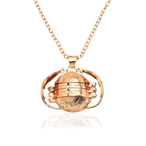 YALLNASL Angel Wing Locket Necklace With Photo Album Necklaces Memorial Gifts for loss of Daughter Son Christmas Birhthday Gift - color: Gold