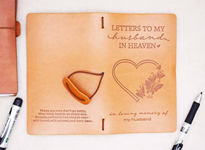 XPL Husband Memorial Remembrance Gift-Bereavement Gift-Refillable Travel Photo Diary Journal-Those We Love Don't Go-Letters to My Husband in Heaven,In Loving Memory-Sympathy Gifts for Loss of Husband - style: 10-Letters to My husband in Heaven