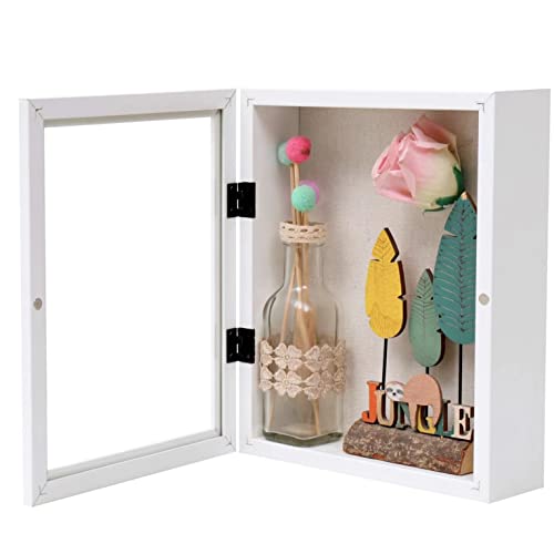 Muzilife 8x10 Shadow Box Wood Picture Frame, 2.16 Deep, Real Glass, White - color: White, size: 8x10