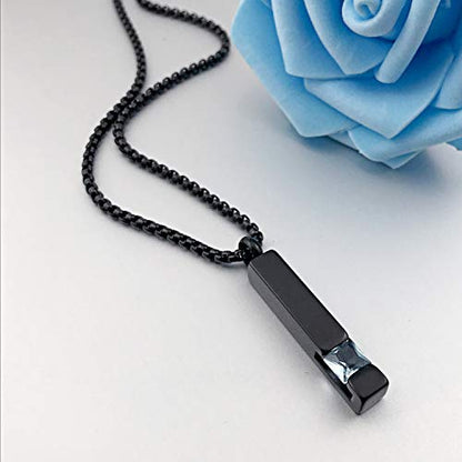 YOUFENG Urn Necklaces for Ashes Birthstone Cube Urns for Human Ashes Memorial Cremation Urn Locket Keepsake Ashes Jewelry - style: March