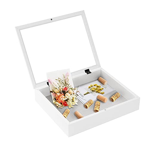 Muzilife 11x14 Shadow Box Wood Picture Frame, 2.16 Deep, Real Glass, White - color: White, size: 11x14