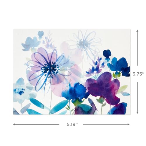 Hallmark Blank Cards with Envelopes, Assorted 48-Pack (Painted Flowers) | Painted Floral Artwork in Four Styles, Coordinating Envelopes, Premium Paper Stock, 3.8 x 5.2 in - style: Blank Cards
