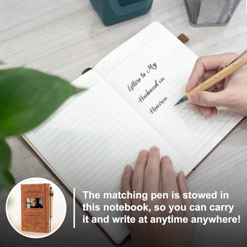 Letters To My Daughter in Heaven Leather Journal 200 Pages Notebook Photo Window in Cover, Memorial Pocket Hug Keychain, Angel Baby Child Loss Bereavement Gifts for Parent - style: Daughter