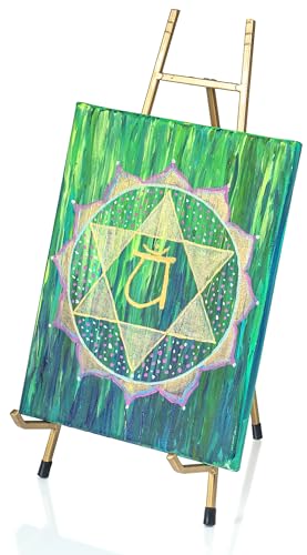 Red Co. 15” Tall Modern Metal Tripod Plate Stand and Art Holder Easel, Gold - color: Gold, size: Height - 15"