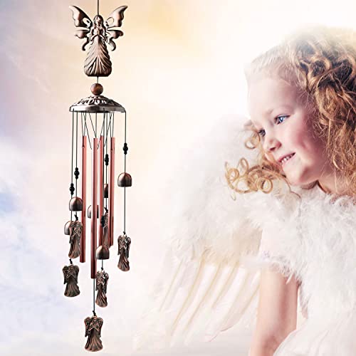 Angel Gifts for Grandma, Mother Wind Chimes,Birthday Gift for mom/Husband/Wife/Women/Aunt/Daughte/Friend/Niece/Sister/Teacher,Gardening Gifts,Memorial Windchime Outside,Yard Decor