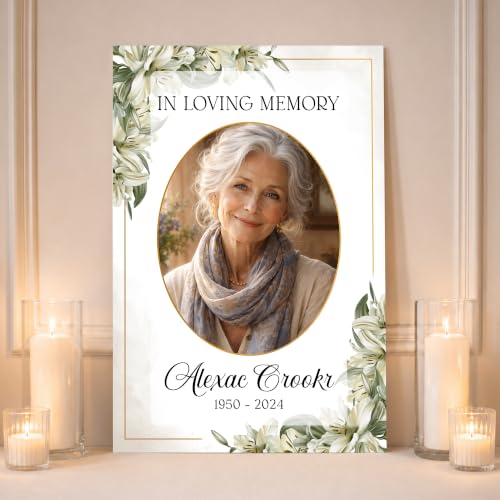 Editable Greenery Celebration of Life Welcome Sign, Custom Yard Sign, PVC, 12' x 18', 24' x 18', 36' x 24' - color: #Version 2