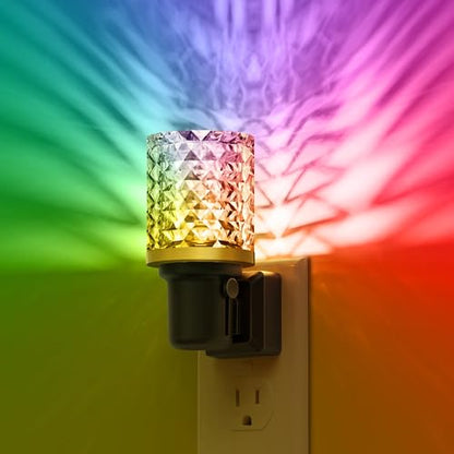 L LOHAS LED Night Light, Dimmable Night Lights Plug into Wall - color: Diamond-RGB, size: 1 Pack