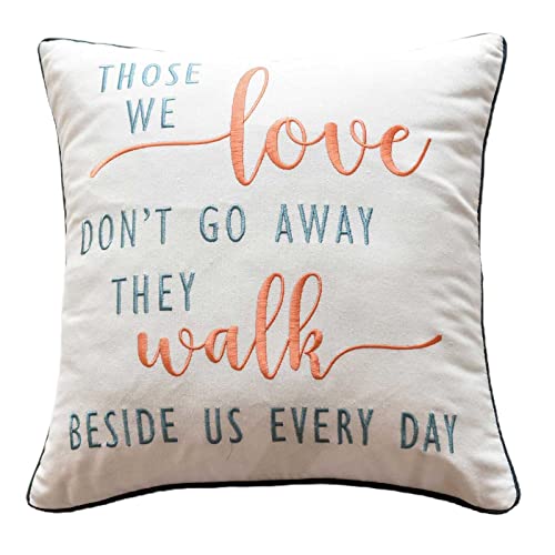 Sympathy Throw Pillow Cover,Memorial Throw Pillow Cover 18 x 18 Inches Cover Only