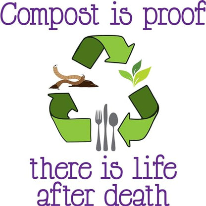 CafePress Compost is Proof There is Life After Death Keepsak Memory Keepsake Jewelry Box, 5"x5"x3.75"