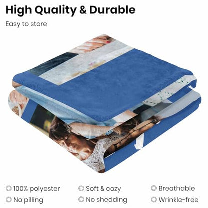 Custom Memorial Blanket with Photo - Sympathy Gift for Loss of Loved One - color: Style 18