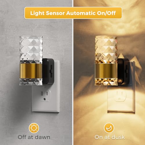 L LOHAS LED Night Light, Modern Night Lights Plug into Wall 3000K Soft Warm - color: Gold Ring-3000K Chips, size: 1 Pack