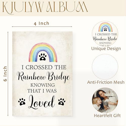 Pet Memorial Photo Albums 4x6 Pictures, Dogs Memorial Gifts for Loss of Dog, Pet Remembrance Gift, Sympathy Gift Small Memory Photo Album Book Keepsake for Dog Loss