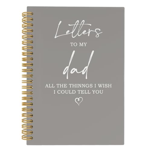 Letters to My Dad Spiral Notebook, Memorial Gifts for Loss of Dad Journal, Sympathy Bereavement Grieving 5.5"x8.3" 164Pages Lined Notebooks College Ruled Gifts for Loss of Father - color: letters dad
