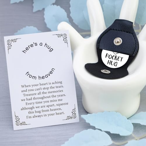 Pocket Hugs from Heaven Sympathy Gifts for Loss of Loved One | Pocket Hug Token Memorial Gifts for Loss of Mom Dad Grandpa Grandma in Memory of Loved One Gift Sympathy Condolence Gift