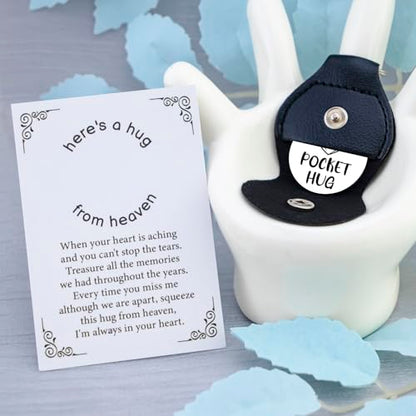Pocket Hugs from Heaven Sympathy Gifts for Loss of Loved One | Pocket Hug Token Memorial Gifts for Loss of Mom Dad Grandpa Grandma in Memory of Loved One Gift Sympathy Condolence Gift