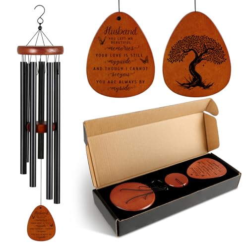 Memorial Gifts for Loss of Husband, Memorial Wind Chimes | In Memory of Loved One, Bereavement Gifts, Sympathy Gift for Loss of Husband, Home Decor Outdoor Garden Patio - size: Husband