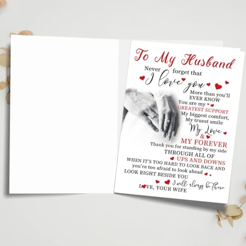 Anniversary Card for Husband, Husband Birthday Card Gifts - color: BK-122