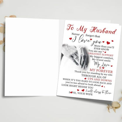 Anniversary Card for Husband, Husband Birthday Card Gifts - color: BK-122