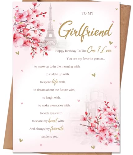 Girlfriend Birthday Card, Happy Birthday Card Gifts for Girlfriend - color: QQ-73