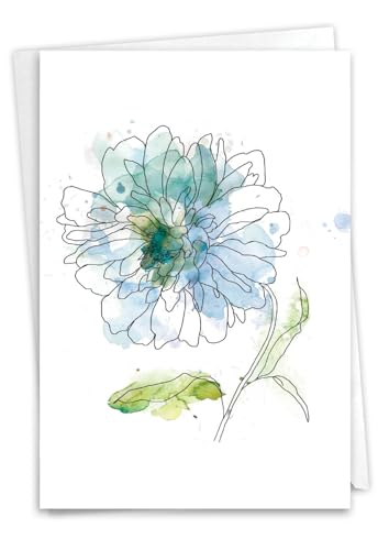 The Best Card Company - Loving Sympathy Card with Envelope - Inspirational, Religious Bereavement Greeting - Basic Blooms C4627DSMG - style: Basic Blooms