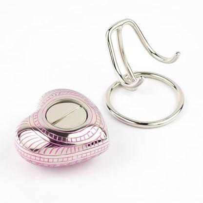 Heart Shaped Brass Small Urn for Human Ashes Keepsake with Engraved Birds – Mini Cremation Urn with Velvet Box & Brass Stand – Memorial Keepsake for Ashes of Adult Male, Female and Infant (Pink) - color: Pink