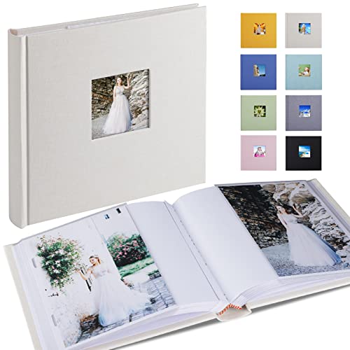 1DOT2 Small Photo Album 4x6, Hold 60 Photos with Memo, Beige - color: Beige, size: 4x6