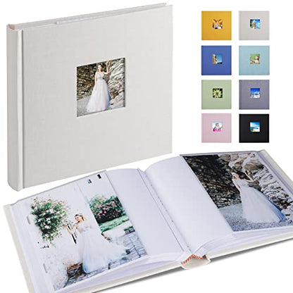 1DOT2 Small Photo Album 4x6, Hold 60 Photos with Memo, Beige - color: Beige, size: 4x6