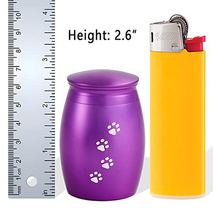 Small Urns for Pet Ashes,Puple Mini Urn for Dog or Cats Ashes - color: Purple