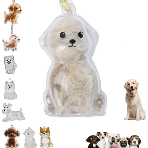 Dog Hair Collector Keychain Charm Memorial Storage Box,Pet Hairs Keychain,Pet Fur Keepsake Capsule Pendant - color: Bichonfrise