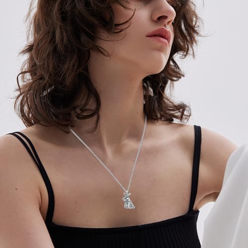 Crucifix Necklace for Men 925 Sterling Silver Jesus Cross Necklace Crucifix Cross Pendant Protection Jewelry for Men Women - style: B04-Carrying Cross-Kneeling