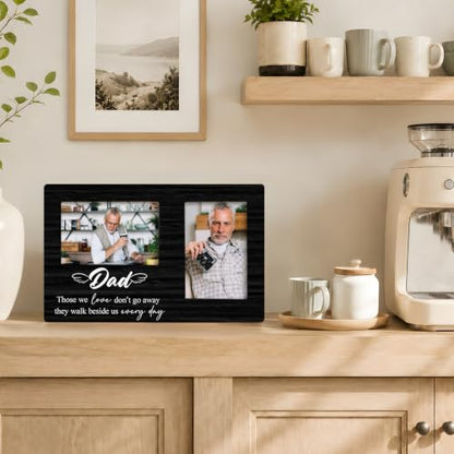 Dad Memorial Double Picture Frame 4x6, Memorial Two Photo Frame - color: color-7