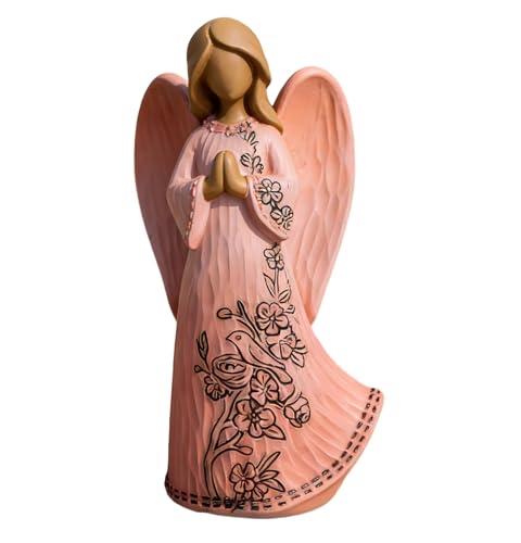 Sympathy Praying Angel Figurine for Loss of Loved One – Christian Praying Angel Keepsake Sculpture, Hand-Painted Angel Statues Memorial Gift for Women, Grief & Bereavement Gift