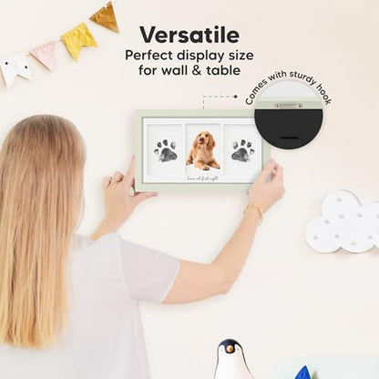 KeaBabies Inkless Hand and Footprint Kit, Boy Girl Newborn Keepsake (Sage) | No Mess Ink Pad for Baby Handprint, Clean Touch Paw Print Kit for Dog Picture Frame, Personalized Baby Christmas Shower Gifts - color: Sage