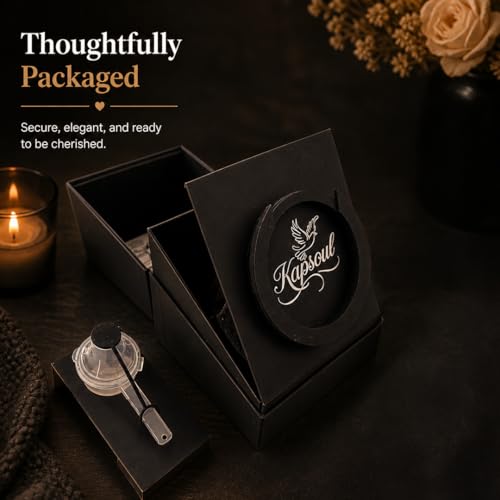 Kapsoul Keepsake Urn with Acoustic Guitar Insert, Decorative Memorial for Loved One or Pet
