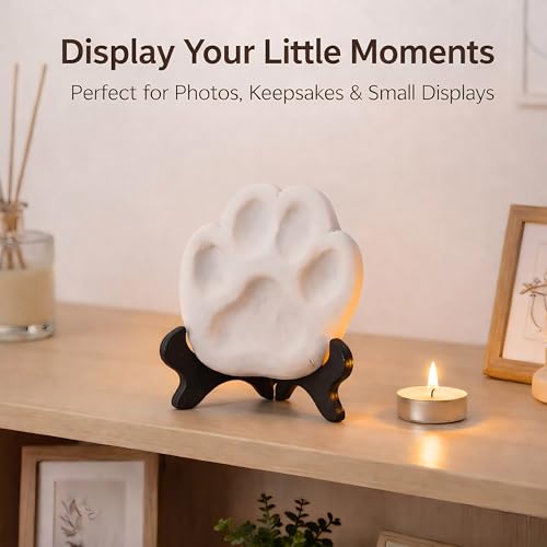 Artliving Black 4" Wood-Like Plastic Easels Plate Display Stands Picture Frame Stand Holder-Set of 4 - size: 4 inch