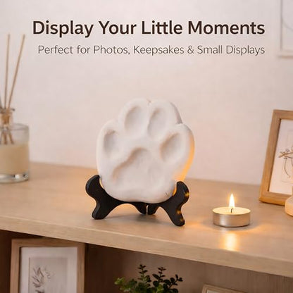 Artliving Black 4" Wood-Like Plastic Easels Plate Display Stands Picture Frame Stand Holder-Set of 4 - size: 4 inch