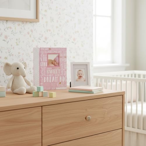 Lil' Peach Dream Big Baby Memory Book, First 5 Years, Monthly Milestone - style: Dream Big Pink