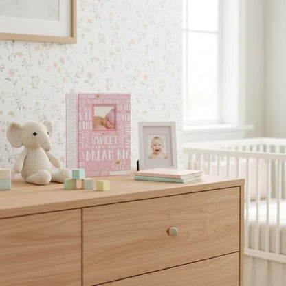 Lil' Peach Dream Big Baby Memory Book, First 5 Years, Monthly Milestone - style: Dream Big Pink