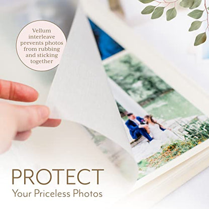 Your Perfect Day Personalized Large Memory Book for Family, Wedding, Anniversary, Guest Memory Book - Photo Album Scrapbook - 50 Blank Pages Can Fit 200 Pictures - Wedding Scrapbook Album (Gold&Cream)