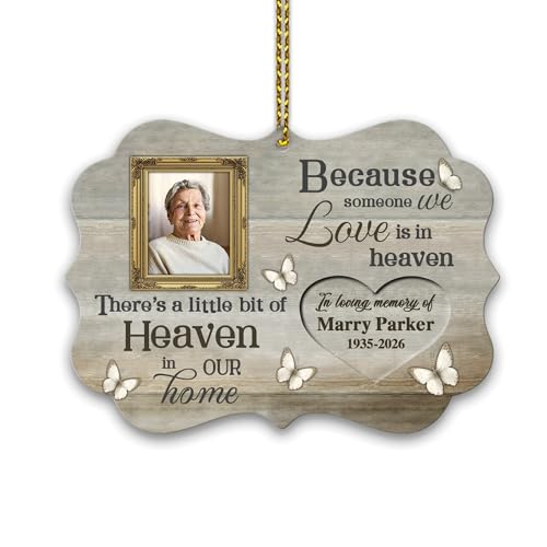 HYTURTLE Personalized Memorial Sympathy Christmas Ornament Tree Décor - color: Heaven 2