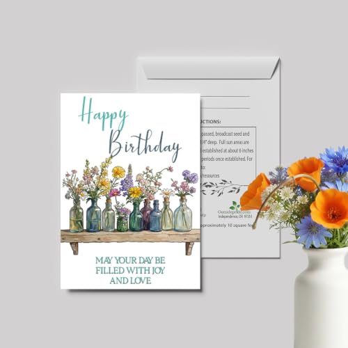 Outsidepride Birthday Party Seed Packet Favors - 25 Packets - size: Option 1, style: Birthday Party