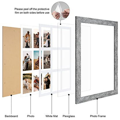 13.5x19.5 Collage Frame, 9 Open 4x6 Photo Frame Collage for Wall - color: Grey, size: 13.5x19.5 - (9 open4x6）