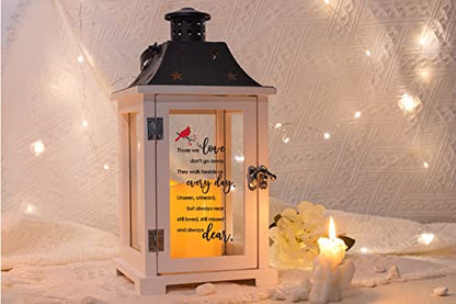 Memorial Lantern, Unique Sympathy Memorial Gifts for Loss of Loved One, Mother, Father, Husband, Bereavement Gift Ideas, Condolences Funeral Gifts, Remembrance Gifts - Those We Love Don't Go Away