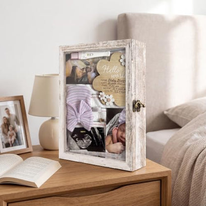 Small Wall Mounted Shadow Box Frame 8x10 with Real Glass,White - color: White, size: 8*10